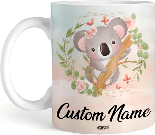 Vista 16 de CUBICER Tazas de café personalizadas con nombre personalizado, tazas de cerámica blanca, regalos de Navidad de vidrio para niños, mujeres, adultos