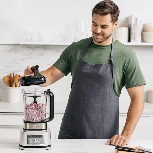 Vista 7 de Ninja Foodi SS201 Potente licuadora y procesador. Licuadora de triturado 3 en 1, mezclador de masa y procesador de alimentos 1400 WP, smartTORQUE, 6