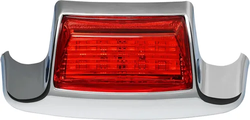 Vista 5 de TCT-MOTORPARTS Luz de punta de guardabarros trasera cromada roja para Harley FLSTC Heritage Softail Classic