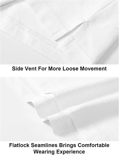 Vista 6 de Rdruko Men's Collarless Golf Shirts Henley Dry Fit Athletic Lightweight Performance Casual Blade Polo T Shirts Short Sleeve