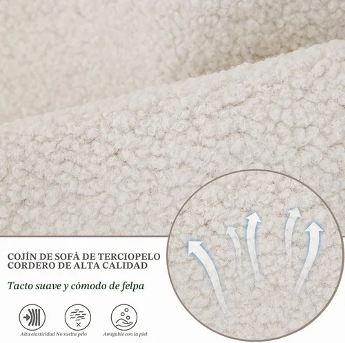 Vista 5 de Funda para Reposabrazos, Protector para Silla Reclinable, Protector para Muebles, Bolsillo de Almacenamiento Lateral, Funda Elástica para Beige