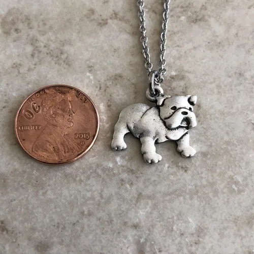 Vista 4 de Collar de bulldog inglés de 18 pulgadas, cadena ajustable de acero inoxidable, regalo de condolencias para perro mamá