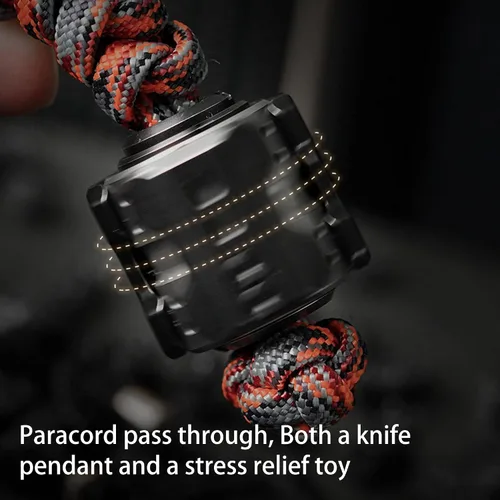 Vista 3 de Sonic Mecha Collar Paracord Bead Cuchillo Colgante Cuentas Adultos Anti Estrés Alivio EDC Juguetes Regalo Regalo de Cumpleaños, Titanio