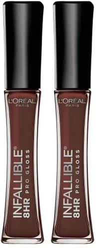 Vista 14 de L'Oreal Paris Makeup Infallible - Brillo labial hidratante de 8 horas, pétalo nude, 0.21 onzas líquidas Pétalo Desnudo