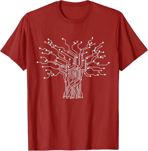 Vista 14 de Electronics Technician Binary Tree - Electrical Engineer T-Shirt Asphalt Grey