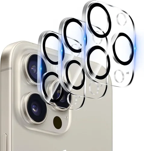 Vista 30 de Dengduoduo Paquete de 3 protectores de lente de cámara de vidrio templado para iPhone 15 de 6.1 pulgadas y para iPhone 15 Plus de 6.7 pulgadas