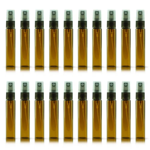 Vista 17 de Paquete de 20 botellas de perfume de viaje con atomizador a granel de 0.3 fl oz, botella vacía hidratante (azul)