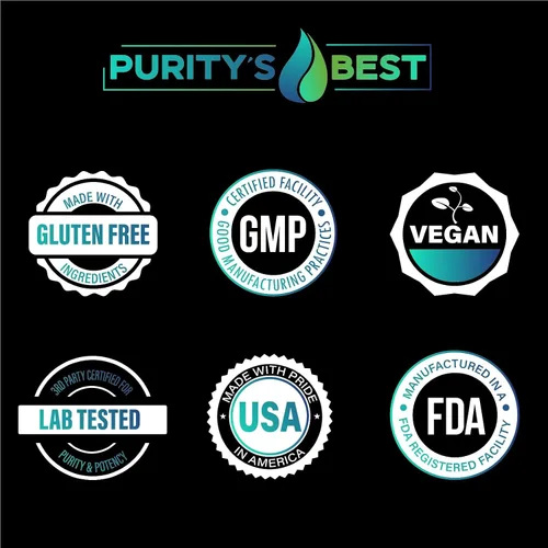 Vista 9 de Purity's Best 4 MAGNESIOMS, glicinato de magnesio premium, malato, L-treonato, citrato, 300 mg, 180 cápsulas vegetales, probado por terceros