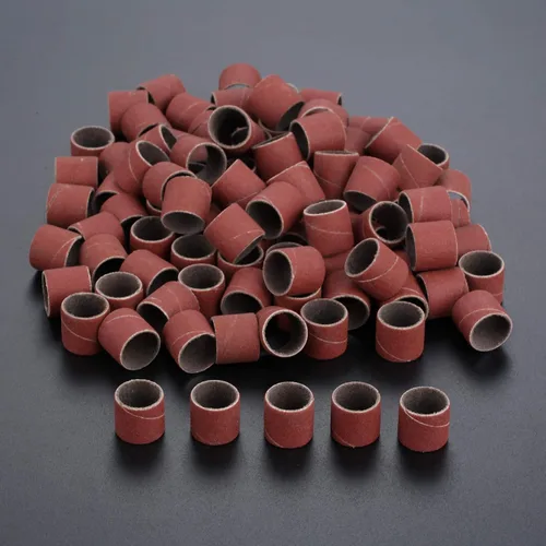 Vista 5 de 100 unids bandas de lijado 320 grit tambores mangas para DREMEL herramientas rotativas 4.7 in Polishing sand sleeve accessories, durable abrasive