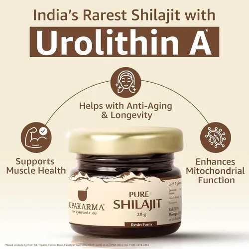 Vista 6 de UPAKARMA Resina pura Shilajit de 0.71 oz para hombres y mujeres Aumenta la resistencia y la fuerza Más de 85 minerales esenciales, magnesio