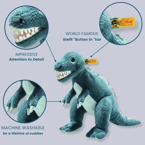 Vista 5 de Steiff Thaisen Tyrannosaurus T-Rex Dinosaur 14" Peluche Animal EAN 067129