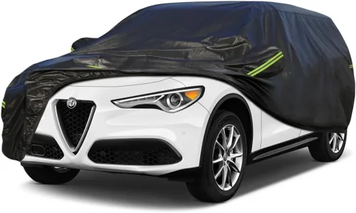 Vista 50 de KouKou Funda impermeable para automóvil SUV adecuada para BMW X1 de 2009 a 2025, 7 capas a prueba de viento para todo tipo de clima, cubierta