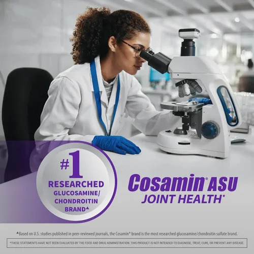 Vista 7 de Suplemento para la salud articular Cosamin Nutramax Laboratories ASU con glucosamina, condroitina y ASU para hombres y mujeres adultos, suplemento