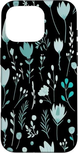 Vista 20 de Teal Floral Flowers Wildflowers Garden Botanical Love Case for iPhone 17