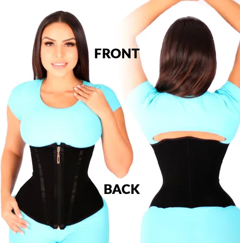 Vista 4 de Entrenador de cintura para mujer Corsé de cintura deportivo de reloj de arena Faja moldeadora de cuerpo.