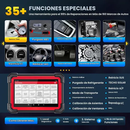 Vista 6 de [Usado] LAUNCH Escáner X431 CRP919EBT OBD2, herramienta de escaneo bidireccional Bluetooth inalámbrica avanzada, código ECU, CANFD/DOIP, FCA
