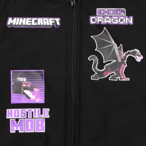 Vista 3 de Minecraft Chaqueta bomber para niños, chaqueta bomber para niños