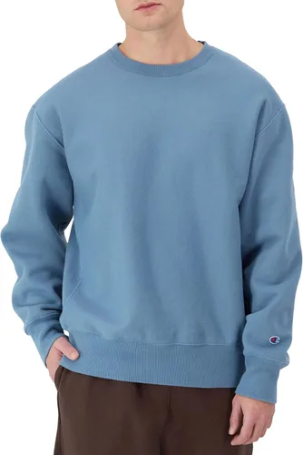 Vista 20 de Champion - Sudadera con cuello redondo para hombre, tejido invertido, sudadera de forro polar pesado para hombre Negro