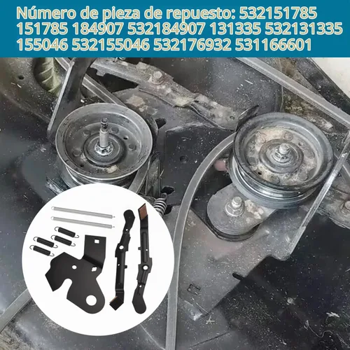 Vista 2 de Ohoho 532151785 532184907 Kit de leva de rodillo de soporte de brazo de cubierta de 42 pulgadas compatible con Husqvarna/Craftsman 184907 131335