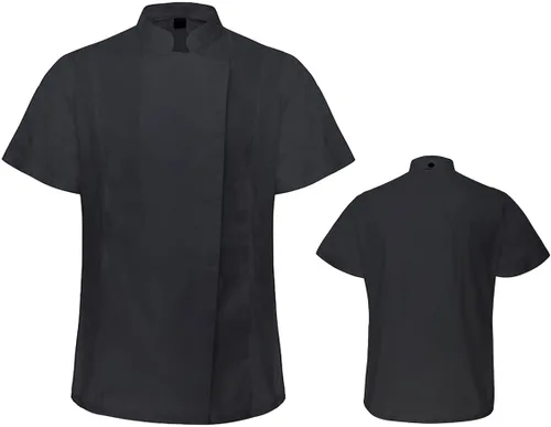 Vista 6 de TopTie Chaqueta de chef de manga corta para mujer