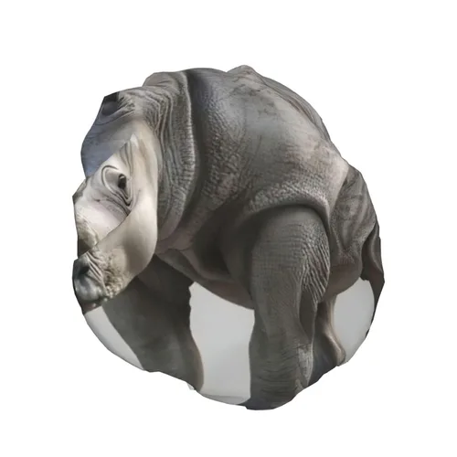 Vista 2 de Animal Rhino Print Shower Cap,Elastic And Reusable Bath Hair Hat For Long Hair,Large Waterproof Shower Bonnet,For Women Men Kids