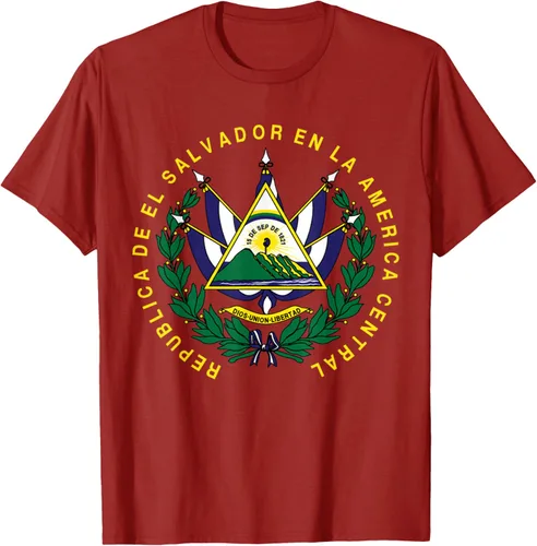 Vista 50 de amdesco Salvador Camisa, salvadoran Escudo de armas playera, mujer L, Blanco