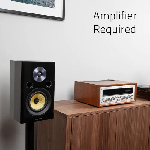 Vista 6 de Fluance Altavoces de sonido envolvente de 2 vías de alta fidelidad para escuchar estéreo de 2 canales o sistema de cine en casa, color negro Negro