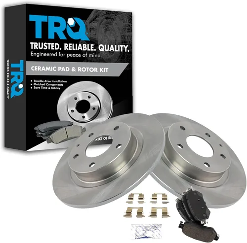 Vista 85 de TRQ Juego de pastillas de freno y rotor de cerámica trasera compatible con Honda Accord V6 1998-02 3.0L con frenos de disco traseros 02-06 Acura RSX