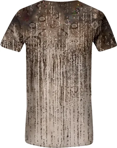Vista 3 de GDJGTA Blusa de verano de manga corta suelta con cuello en V y estampado de flores para mujer