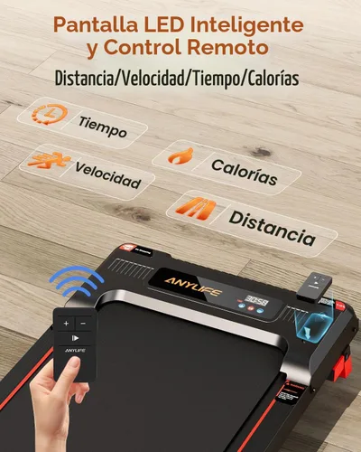 Vista 6 de Walking Pad, Anylife Incline Walking Pads Under Desk 330lb Capacity, 2.5HP Portable Treadmills for Home, Compact Treadmill Small Running Pad with