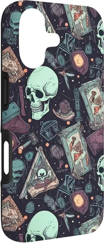 Vista 3 de Eerie Tarot Cards and Crystals Pattern Scary Cute Halloween Case for iPhone 17