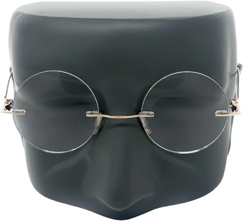 Vista 5 de The Steve, lentes de lectura sin montura totalmente redondos, lectores circulares unisex