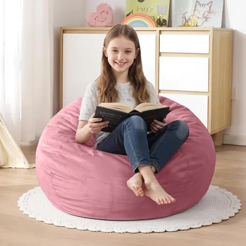 Vista 40 de Sillón puff de 3 pies Sillón estilo puff grande de 3 pulgadas con relleno de espuma viscoelástica, sofá suave con funda de terciopelo holandés