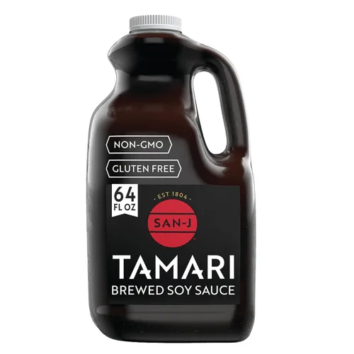 Vista 11 de San-J - Salsa de soja tamari ligera sin gluten con 50% menos sodio - Hecha con 100% soja - Especialmente elaborada - Botella de 10 fl oz