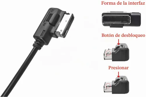 Vista 5 de Yoper Kit Bluetooth compatible con Mercedes-Benz MMI adaptador de interfaz de coche iPhone Android iPod integración música conector AUX