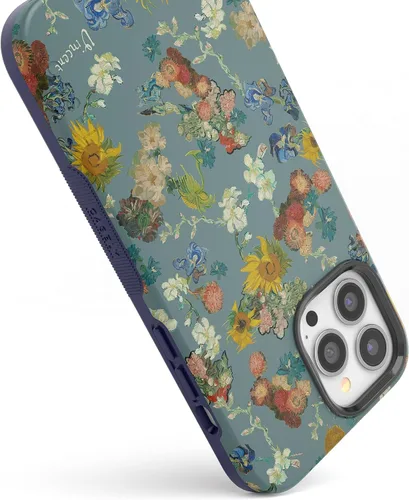 Vista 2 de Casely Funda para iPhone 13 Pro Flores de Van Gogh 50 aniversario Compatible con MagSafe Funda de teléfono iPhone 13 Pro