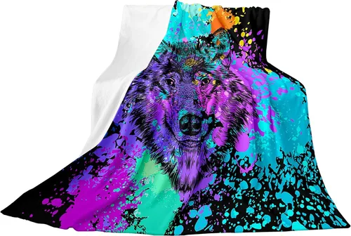 Vista 33 de Erosebridal Manta de hojas para niños, niñas y hombres, manta de forro polar colorida, manta de cama de hojas de mandala bohemio, 30 x 40 pulgadas