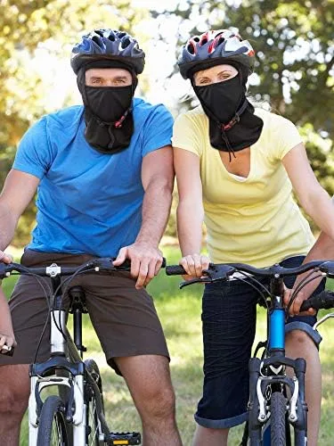 Vista 4 de 6 Pieces UV Sun Protection Cooling Bandana Men Balaclava Full Face Covering Neck Gaiter Scarf Hood Outdoor Cycling Running