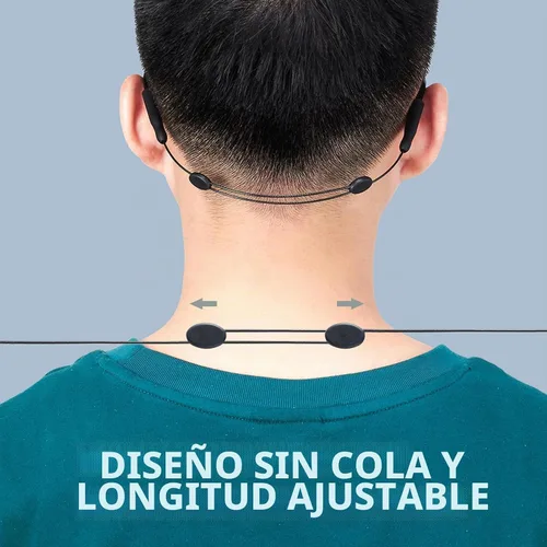 Vista 2 de Correa para gafas, correa ajustable sin cola para lentes de sol y gafas, correas de cable, soportes para gafas alrededor del cuello, cordón