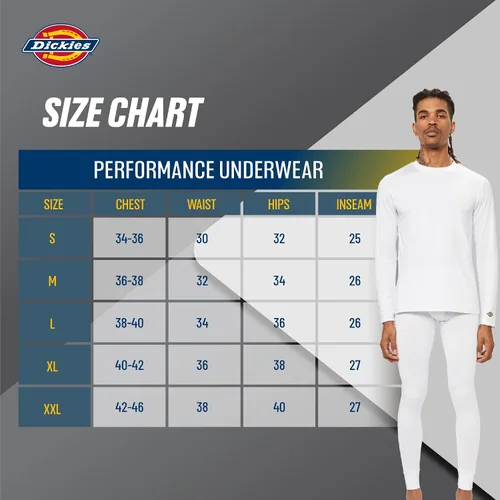 Vista 6 de Dickies Conjunto de ropa interior térmica para hombre, 2 piezas, capa base para clima frío para hombre