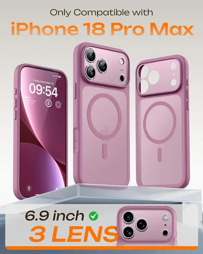 Vista 498 de TOCOL Funda magnética 3 en 1 para iPhone 15 Pro, mejorada [protección completa de cámara] con 2 protectores de pantalla, compatible con MagSafe Gris