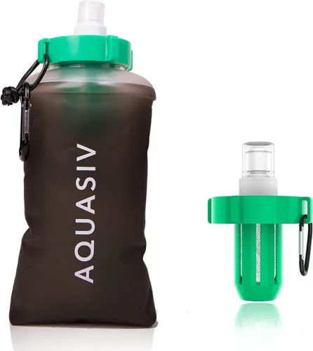 Vista 9 de Kit de filtro de agua por gravedad, carbón HFM y prefiltro, bolsa portátil para apretar, camping y senderismo fiables