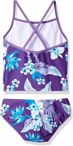 Vista 2 de Kanu Surf Girls' Melanie Beach Sport 2-pc UPF 50+ Banded Tankini
