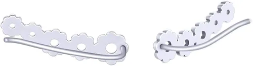 Vista 2 de Pendientes de plata de ley 925, pendientes hawaianos de flores de margarita BoRuo