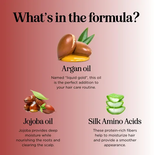 Vista 6 de Champú y acondicionador de aceite de argán de Marruecos, sin sulfato, juego de champú y acondicionador para cabello teñido - Champú y acondicionador