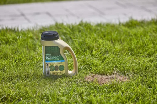 Vista 9 de Scotts EZ Seed - Reparación de manchas para perros con sol y sombra, mantillo combinado, mezcla de semillas de hierba y enmienda de suelo