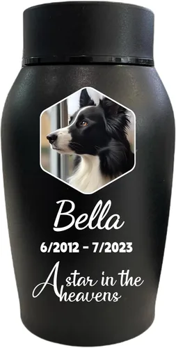 Vista 13 de Urnas personalizadas para cenizas de perros y gatos, nombre de mascota personalizado para urnas de cremación, urnas de recuerdo conmemorativas