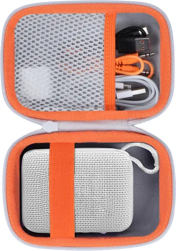 Vista 26 de Funda de silicona Lebakort compatible con altavoz portátil JBL GO 4 (Funda negra)