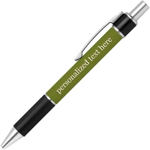Vista 10 de Bolígrafo personalizado – Nombre o mensaje personalizado – Colores o impresiones – Regalo de papelería, suministros para la escuela de negocios