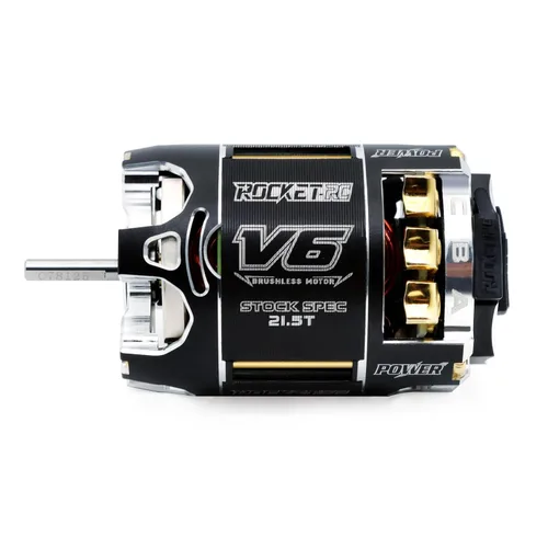 Vista 7 de Superar Hobby Rocket 540-V6-sensored Brushless 21.5Tkv Eje 5.0 Motor Uso para 1:10 RC Racing Car (Eje 5.0, 21.5T kv)